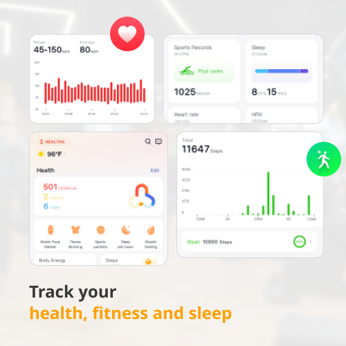 Spade & Co Health Smartwatch 4 companion app widgets