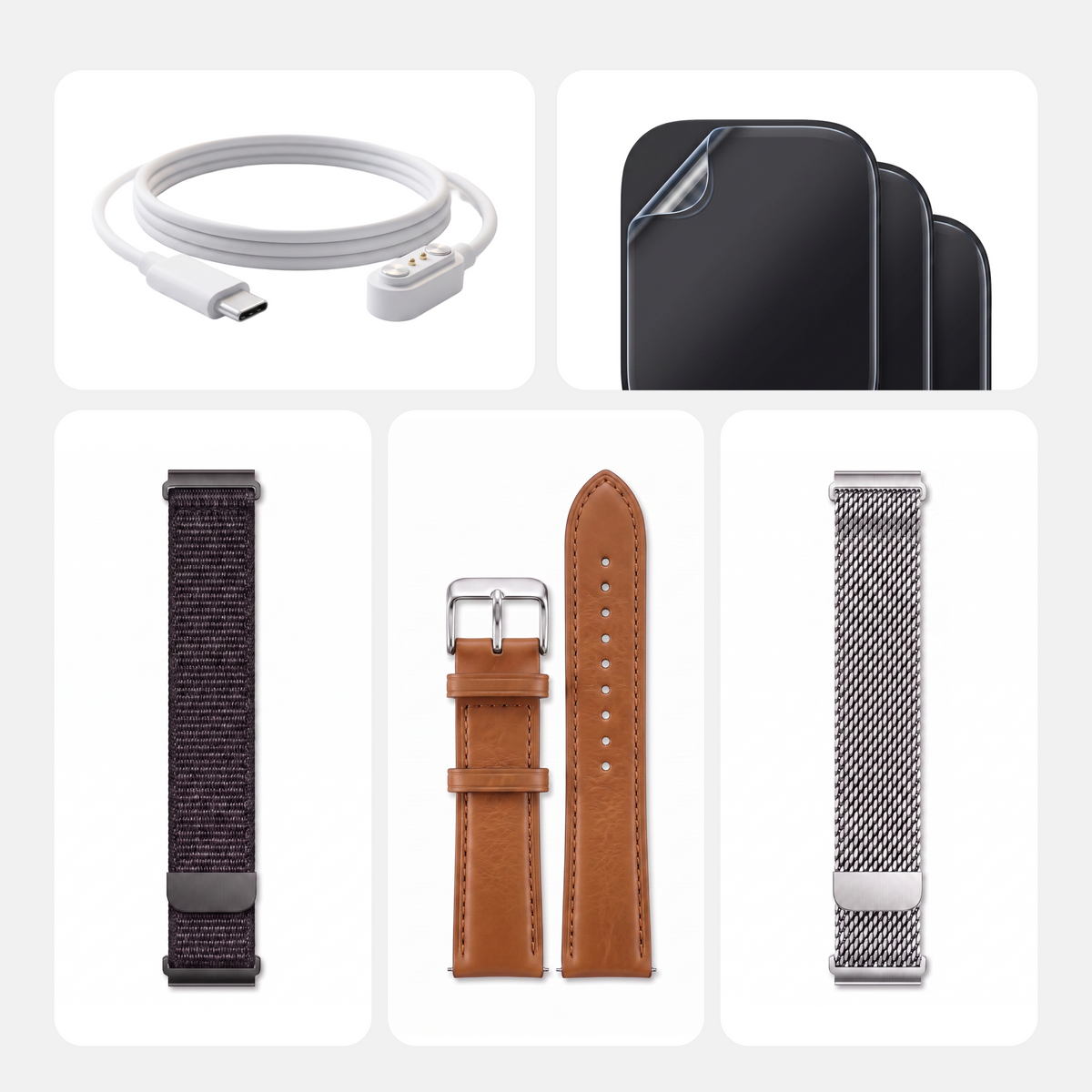 Essentials Bundle for Health Smartwatch 5 Black (43mm)