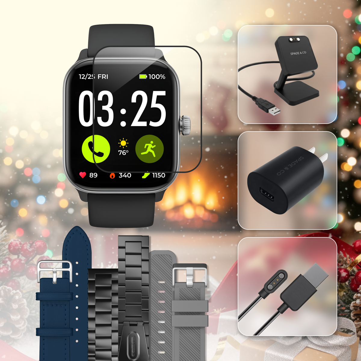 Health Smartwatch 4 Ultimate Holiday Bundle