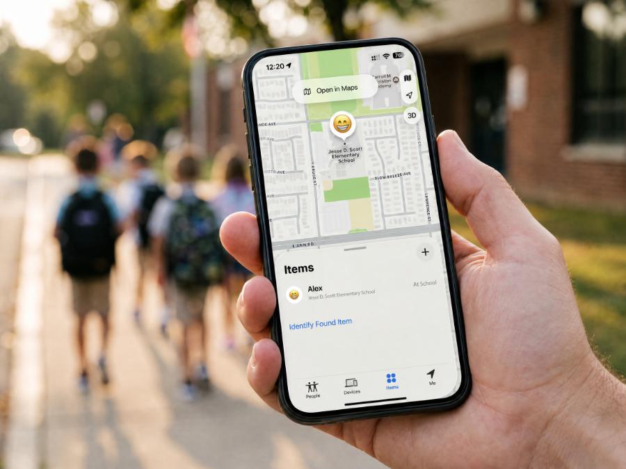 SafeWatch Kids location tracking with Apple Find My