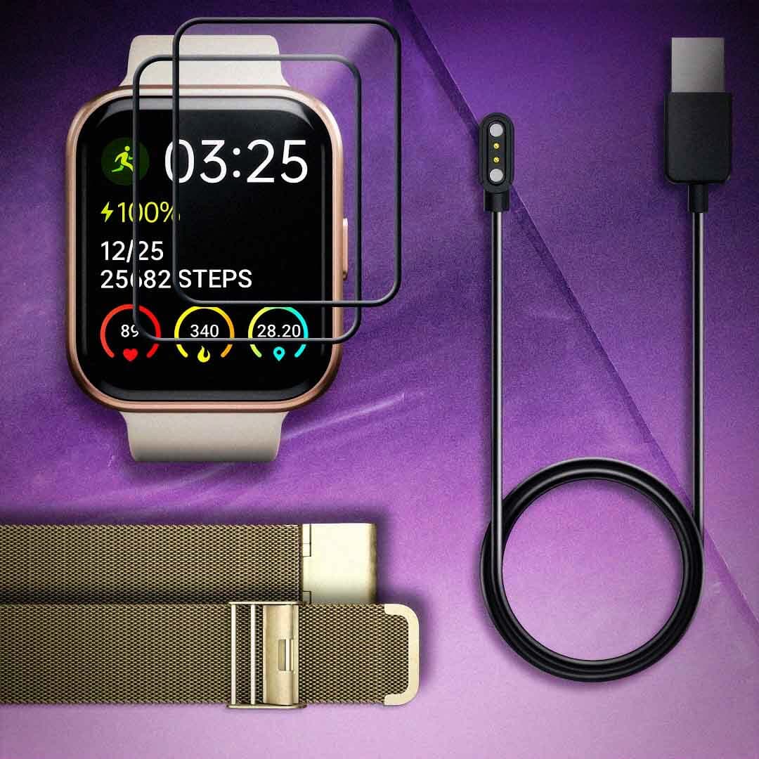 Health Smartwatch 3 Gold Bundle - Spade & Co