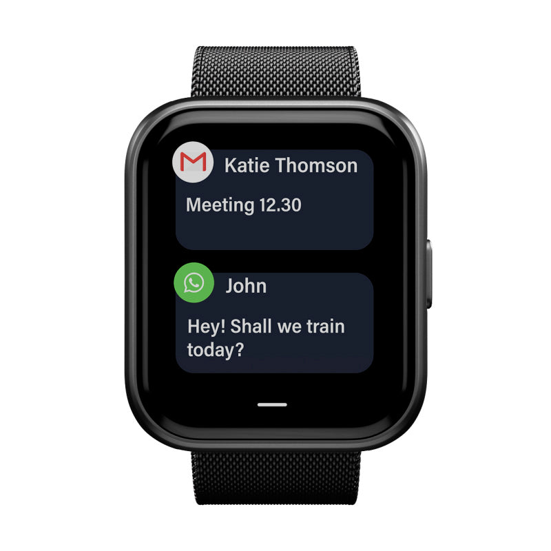 Black Stainless Steel Band for Health Smartwatch 3 – Spade & Co