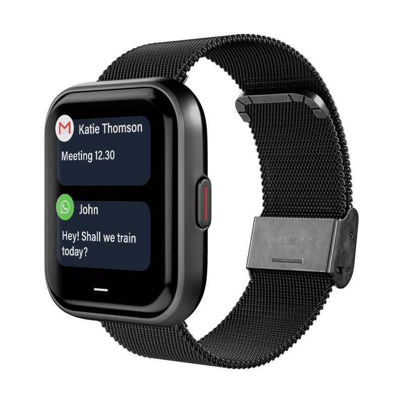 Black Stainless Steel Band for Health Smartwatch 3 – Spade & Co